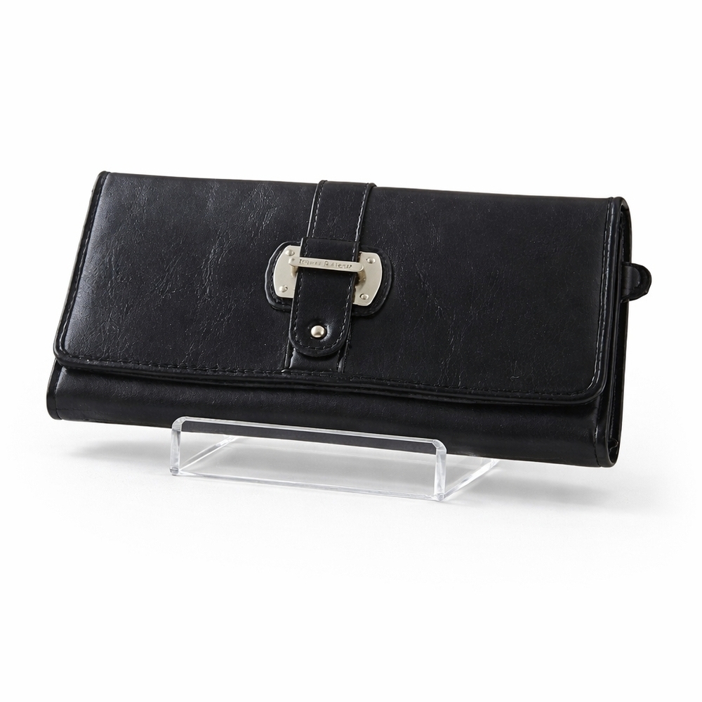 ETIENNE AIGNER Black Vegan Leather Wallet.